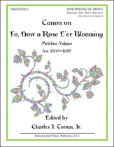 Canon on Lo, How a Rose E'er Blooming Saxophone Quartet cover
